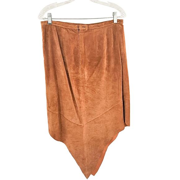 Willi Smith Women's Leather Skirt Jacket Set Western Size Large Tan - Picture 10 of 16